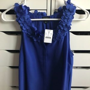 JCrew Cobalt tank top with collar detail